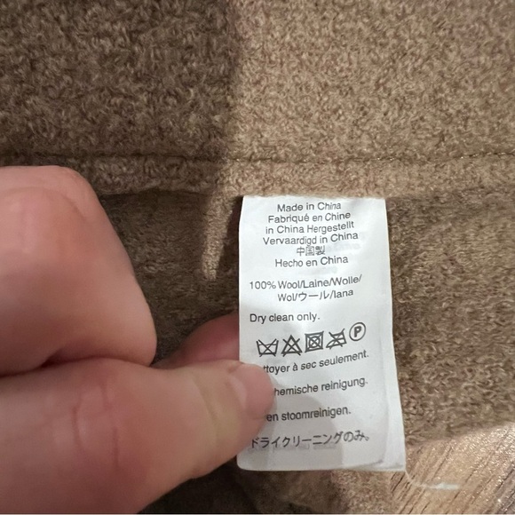 J.Crew Daphne topcoat Pea Coat Jacket in Italian boiled wool J4865 camel - Picture 8 of 12